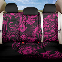 Hawaii Pineapple Back Car Seat Cover Paradise Flowers Pacific With Pink Polynesian Tribal