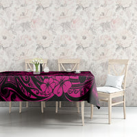 Hawaii Pineapple Tablecloth Paradise Flowers Pacific With Pink Polynesian Tribal LT01 - Polynesian Pride
