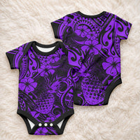 Hawaii Pineapple Baby Onesie Polynesian Pattern Purple Version LT01 - Polynesian Pride