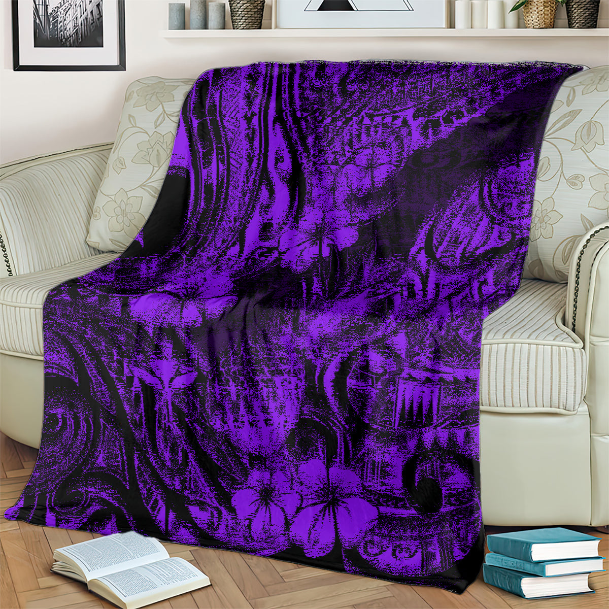 Hawaii Pineapple Blanket Polynesian Pattern Purple Version LT01 - Polynesian Pride