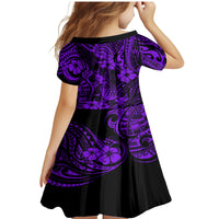 Hawaii Pineapple Family Matching Mermaid Dress and Hawaiian Shirt Polynesian Pattern Purple Version LT01 - Polynesian Pride
