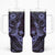 Hawaii Pineapple Tumbler With Handle Polynesian Pattern Purple Version