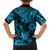 Hawaii Pineapple Family Matching Off Shoulder Short Dress and Hawaiian Shirt Polynesian Pattern Sky Blue Version LT01 - Polynesian Pride