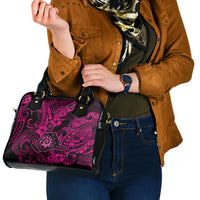 Hawaii Shaka Sign Shoulder Handbag With Polynesian Hibiscus Pink Unique LT01 - Polynesian Pride