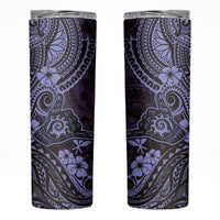 Hawaii Shaka Sign Skinny Tumbler Polynesian Pattern Purple Version