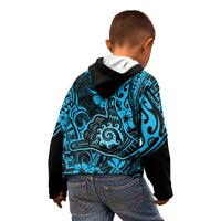 Hawaii Shaka Sign Kid Hoodie Polynesian Pattern Sky Blue Version LT01 - Polynesian Pride