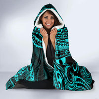Hawaii Shaka Sign Hooded Blanket Polynesian Pattern Turquoise Version LT01 - Polynesian Pride