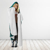 Hawaii Shaka Sign Hooded Blanket Polynesian Pattern Turquoise Version LT01 - Polynesian Pride