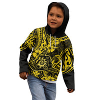 Hawaii Shaka Sign Kid Hoodie Polynesian Pattern Yellow Version LT01 - Polynesian Pride