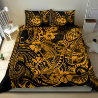 Hawaii Shark Bedding Set Polynesian Pattern Gold Version LT01 - Polynesian Pride