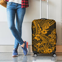 Hawaii Shark Luggage Cover Polynesian Pattern Gold Version LT01 - Polynesian Pride
