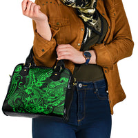 Hawaii Shark Shoulder Handbag Polynesian Pattern Green Version LT01 - Polynesian Pride