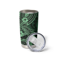 Hawaii Shark Tumbler Cup Polynesian Pattern Green Version
