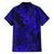 Hawaii Shark Family Matching Off Shoulder Maxi Dress and Hawaiian Shirt Polynesian Pattern Navy Blue Version LT01 - Polynesian Pride