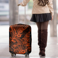 Hawaii Shark Luggage Cover Polynesian Pattern Orange Version LT01 - Polynesian Pride