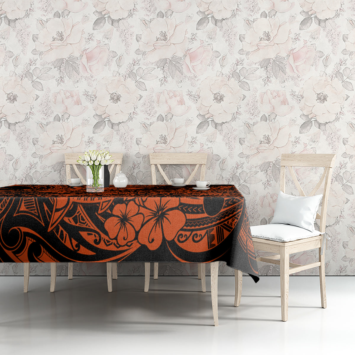 Hawaii Shark Tablecloth Polynesian Pattern Orange Version LT01 - Polynesian Pride