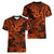 Hawaii Shark Women V Neck T Shirt Polynesian Pattern Orange Version LT01 - Polynesian Pride