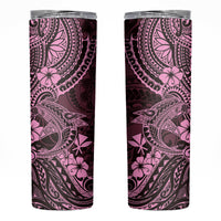 Hawaii Shark Skinny Tumbler Polynesian Pattern Pink Version