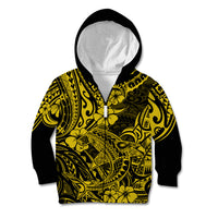 Hawaii Shark Kid Hoodie Polynesian Pattern Yellow Version LT01 - Polynesian Pride
