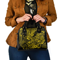 Hawaii Shark Shoulder Handbag Polynesian Pattern Yellow Version LT01 - Polynesian Pride
