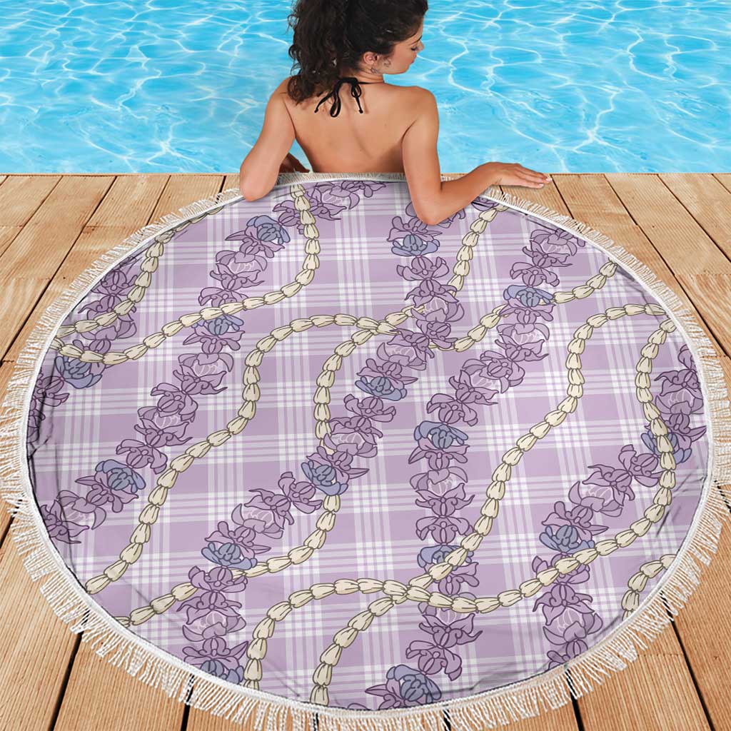 Pua Kalaunu Lei Beach Blanket Palaka Pattern