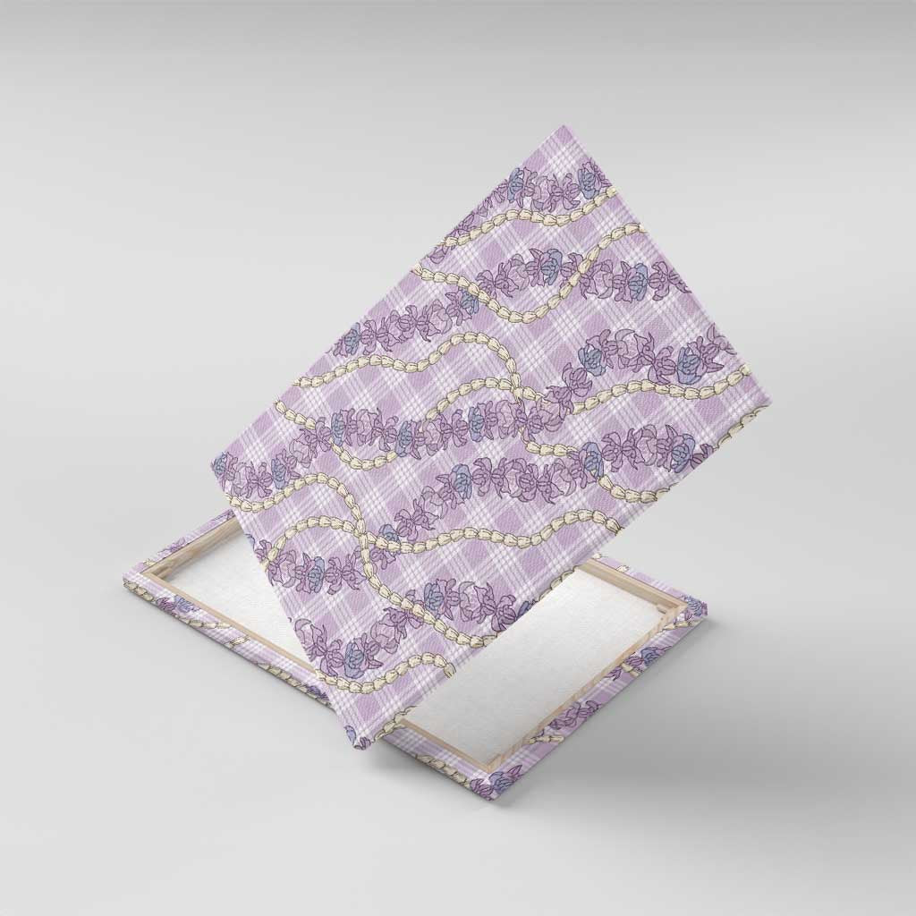 Pua Kalaunu Lei Canvas Wall Art Palaka Pattern