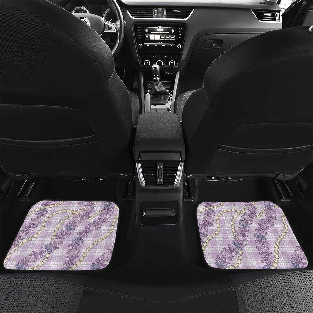 Pua Kalaunu Lei Car Mats Palaka Pattern