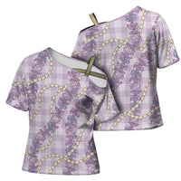 Pua Kalaunu Lei Cross Shoulder Shirt Palaka Pattern
