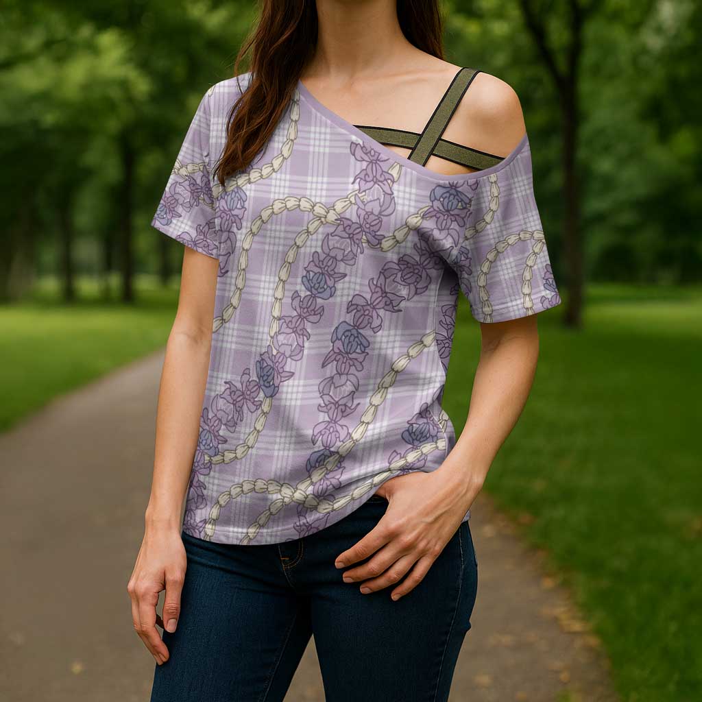 Pua Kalaunu Lei Cross Shoulder Shirt Palaka Pattern