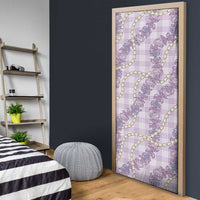 Pua Kalaunu Lei Door Cover Palaka Pattern
