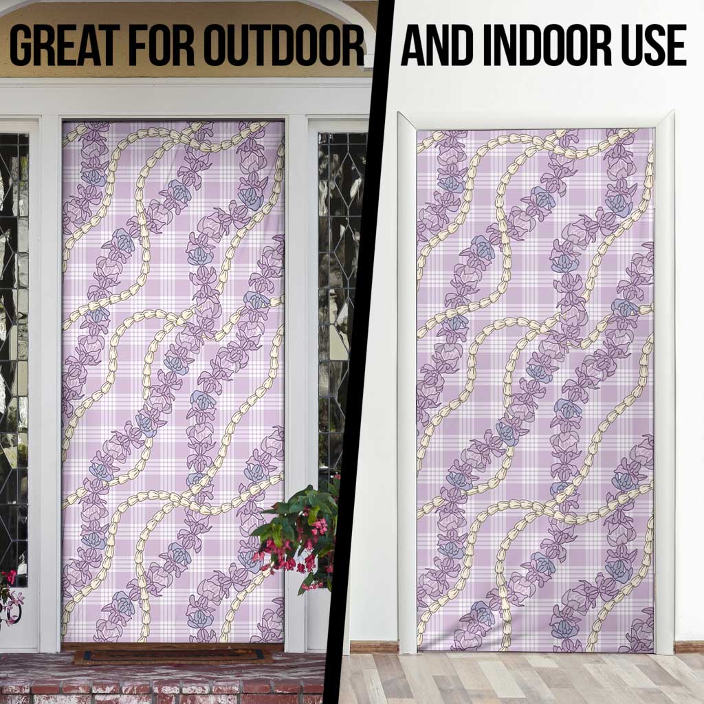 Pua Kalaunu Lei Door Cover Palaka Pattern