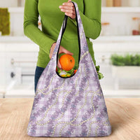 Pua Kalaunu Lei Grocery Bag Palaka Pattern