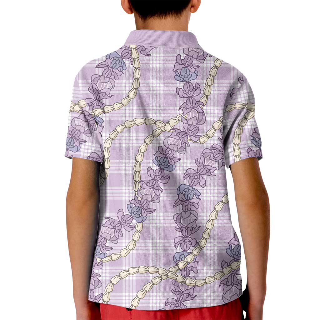 Pua Kalaunu Lei Kid Polo Shirt Palaka Pattern