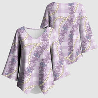 Pua Kalaunu Lei Kimono Sleeve Blouse Palaka Pattern