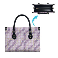 Pua Kalaunu Lei Leather Bag Palaka Pattern