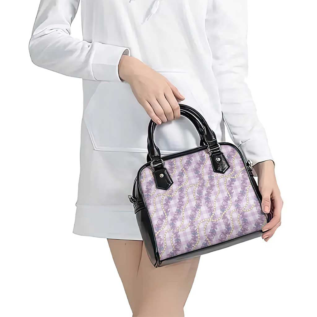 Pua Kalaunu Lei Shoulder Handbag Palaka Pattern