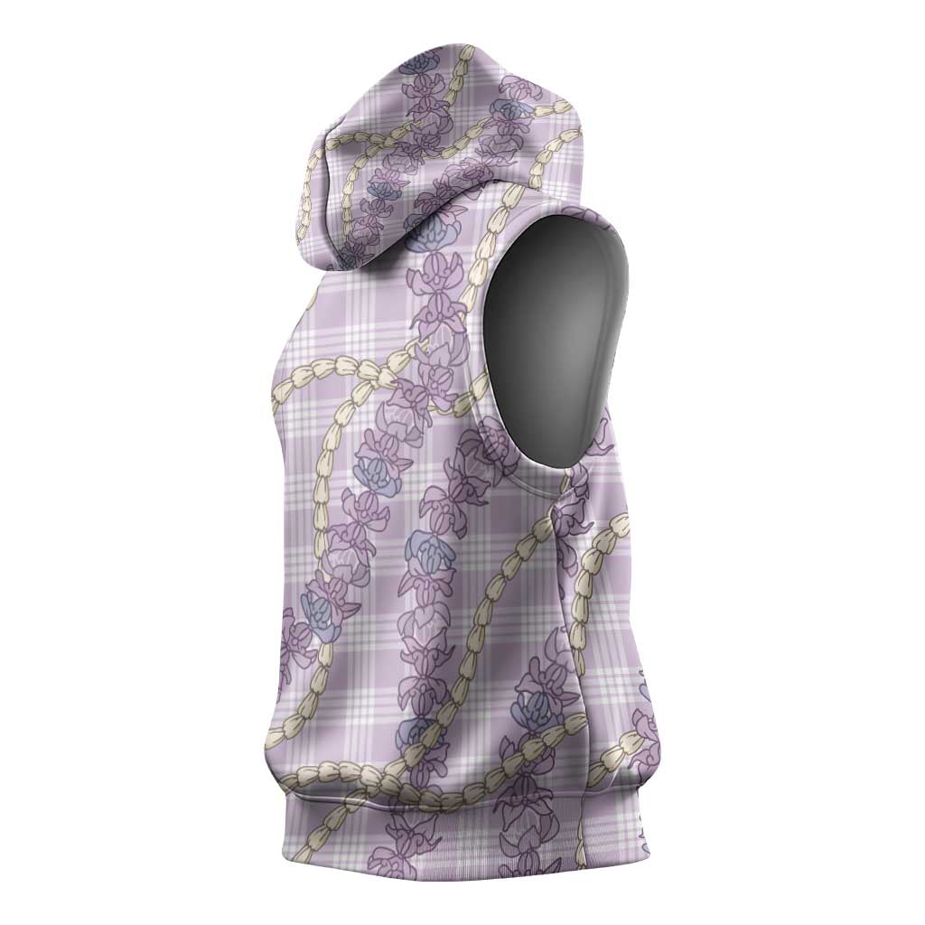 Pua Kalaunu Lei Sleeveless Hoodie Palaka Pattern
