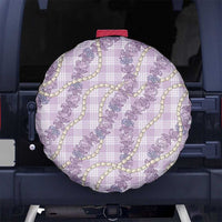 Pua Kalaunu Lei Spare Tire Cover Palaka Pattern