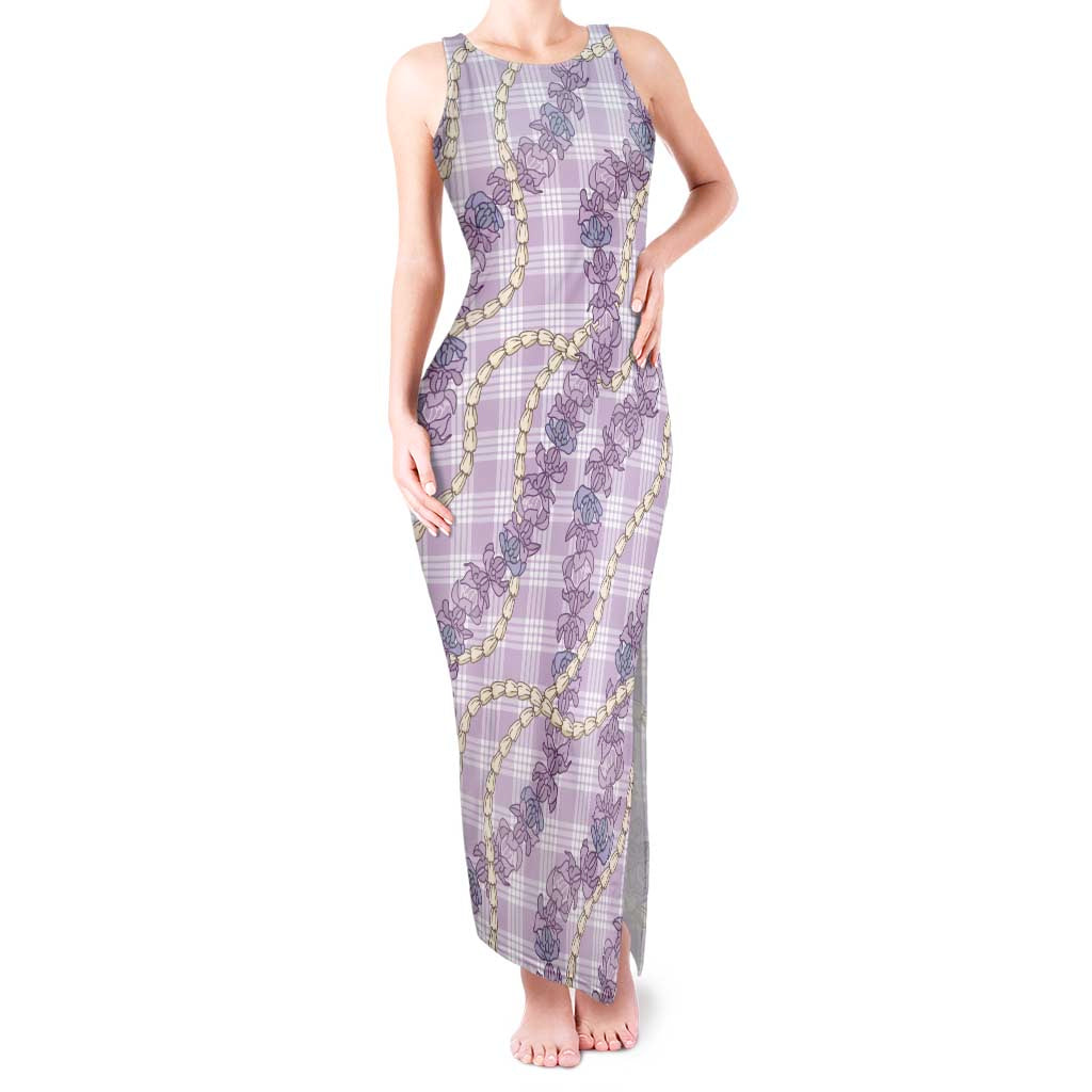 Pua Kalaunu Lei Tank Maxi Dress Palaka Pattern