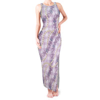 Pua Kalaunu Lei Tank Maxi Dress Palaka Pattern