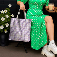 Pua Kalaunu Lei Tote Bag Palaka Pattern