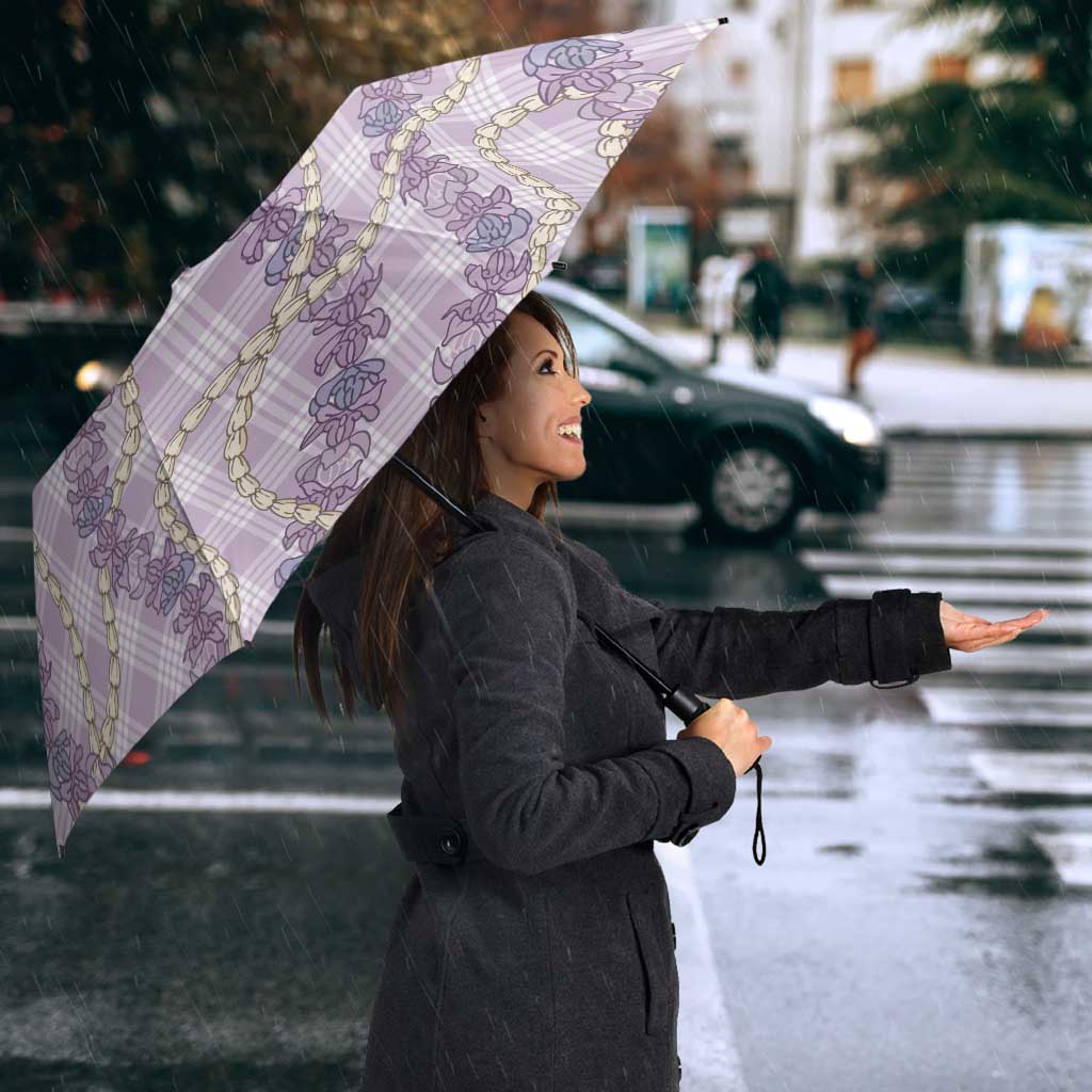 Pua Kalaunu Lei Umbrella Palaka Pattern