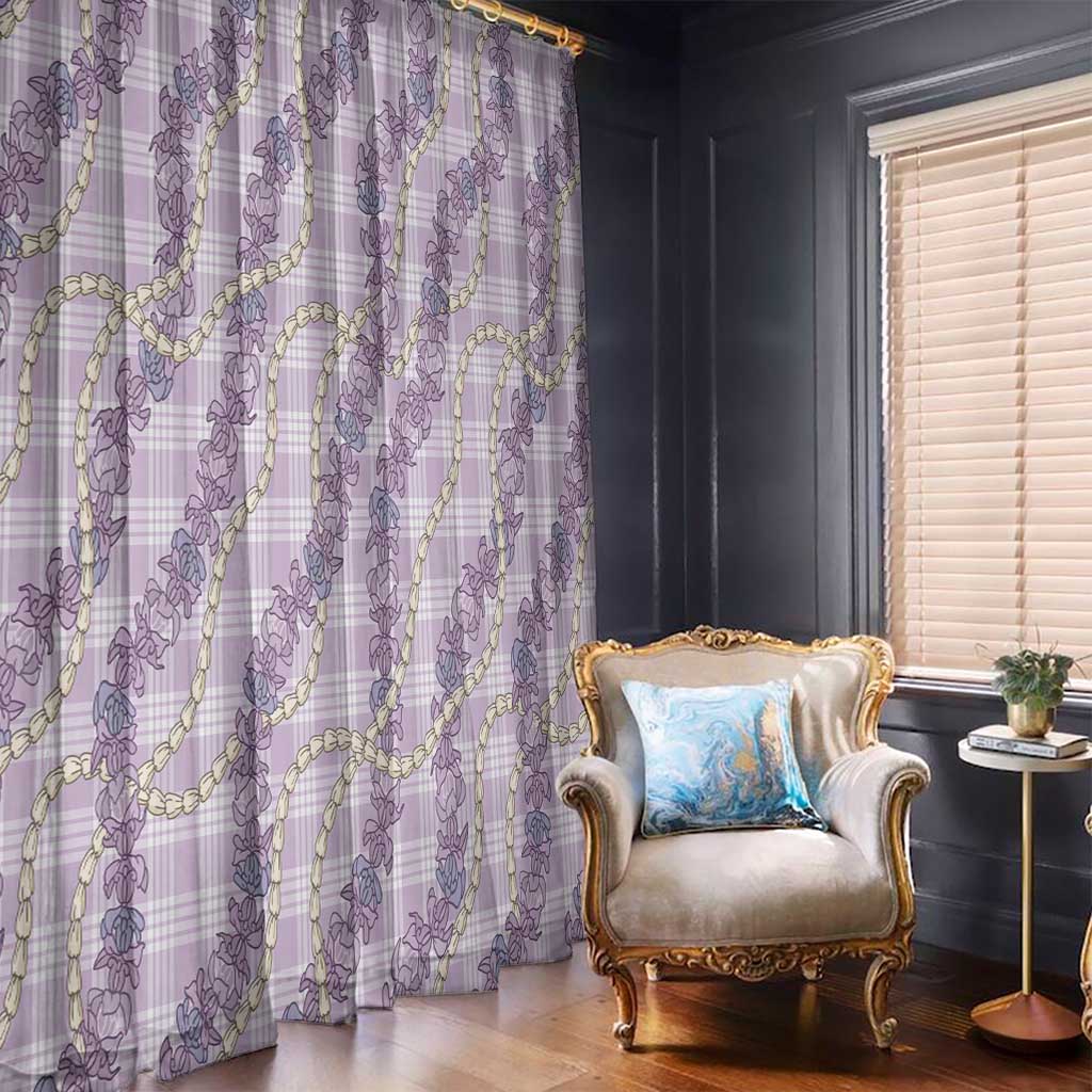 Pua Kalaunu Lei Window Curtain Palaka Pattern