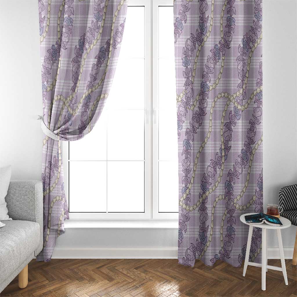 Pua Kalaunu Lei Window Curtain Palaka Pattern
