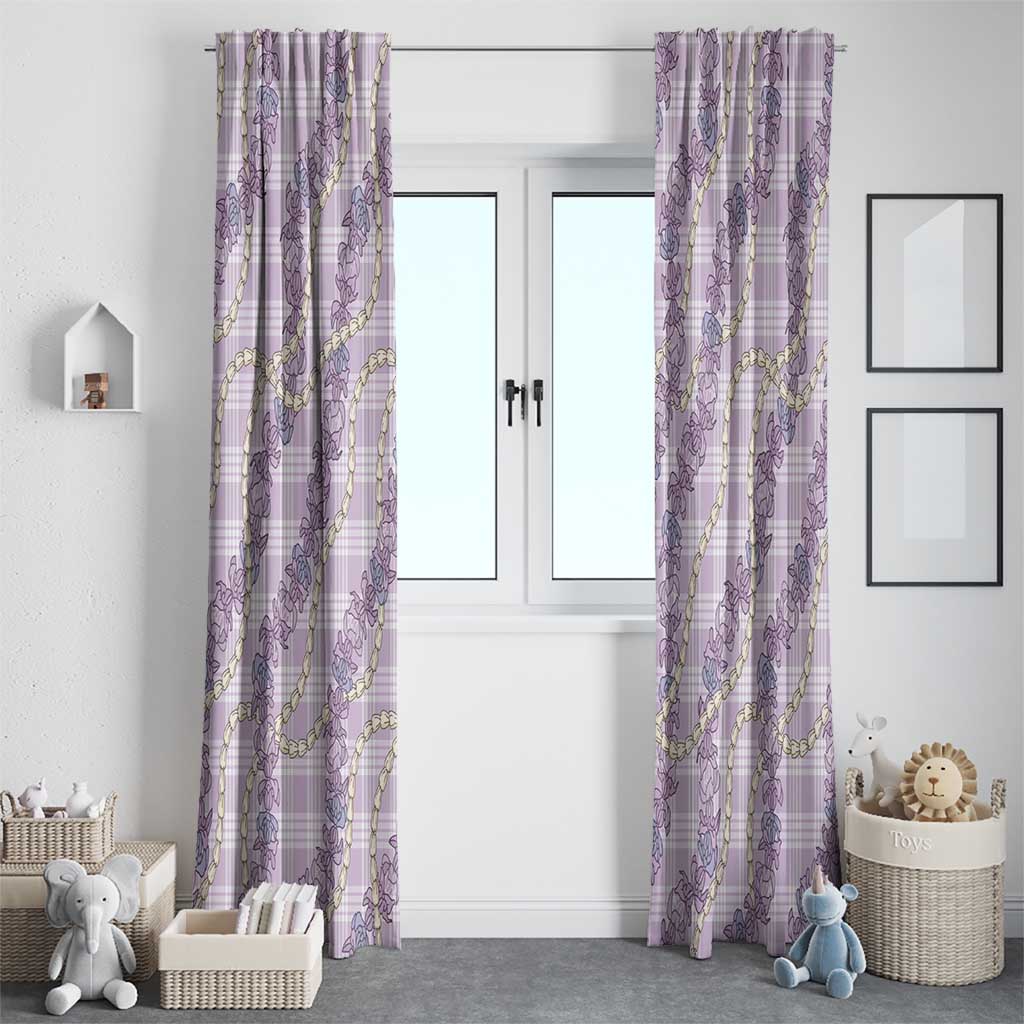 Pua Kalaunu Lei Window Curtain Palaka Pattern