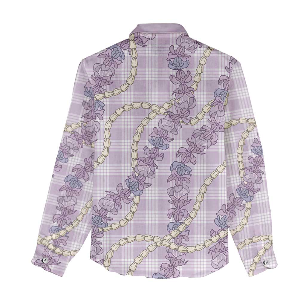 Pua Kalaunu Lei Women Casual Shirt Palaka Pattern