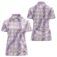 Pua Kalaunu Lei Women Polo Shirt Palaka Pattern