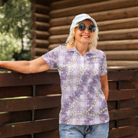 Pua Kalaunu Lei Women Polo Shirt Palaka Pattern