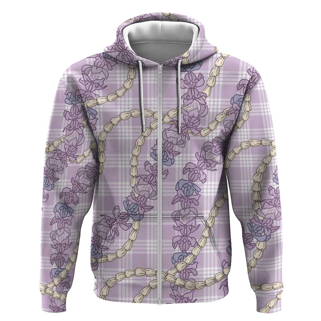 Pua Kalaunu Lei Zip Hoodie Palaka Pattern
