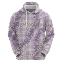 Pua Kalaunu Lei Zip Hoodie Palaka Pattern